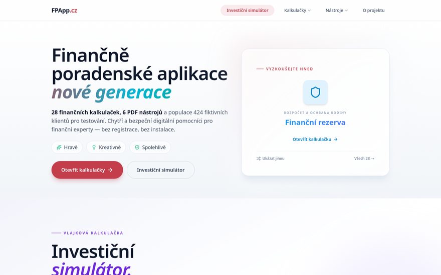 FPApp: náhled aplikace